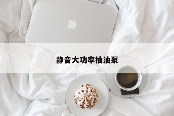 静音大功率抽油泵