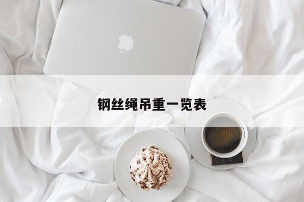 钢丝绳吊重一览表